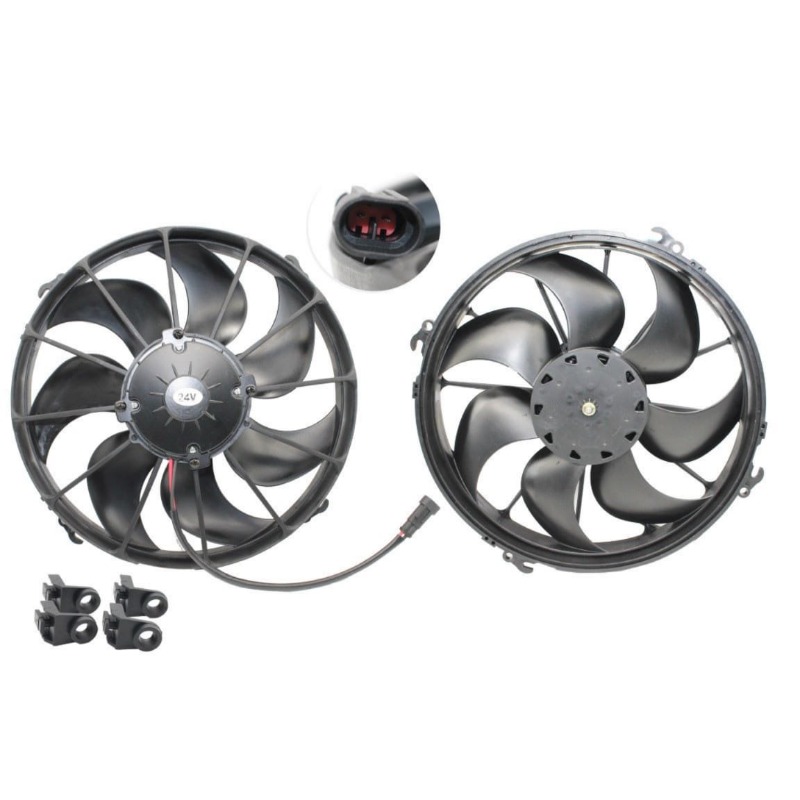 Electroventilador 24v Universal 13 Buses -(medida160 Watts Øtotal 360mm)