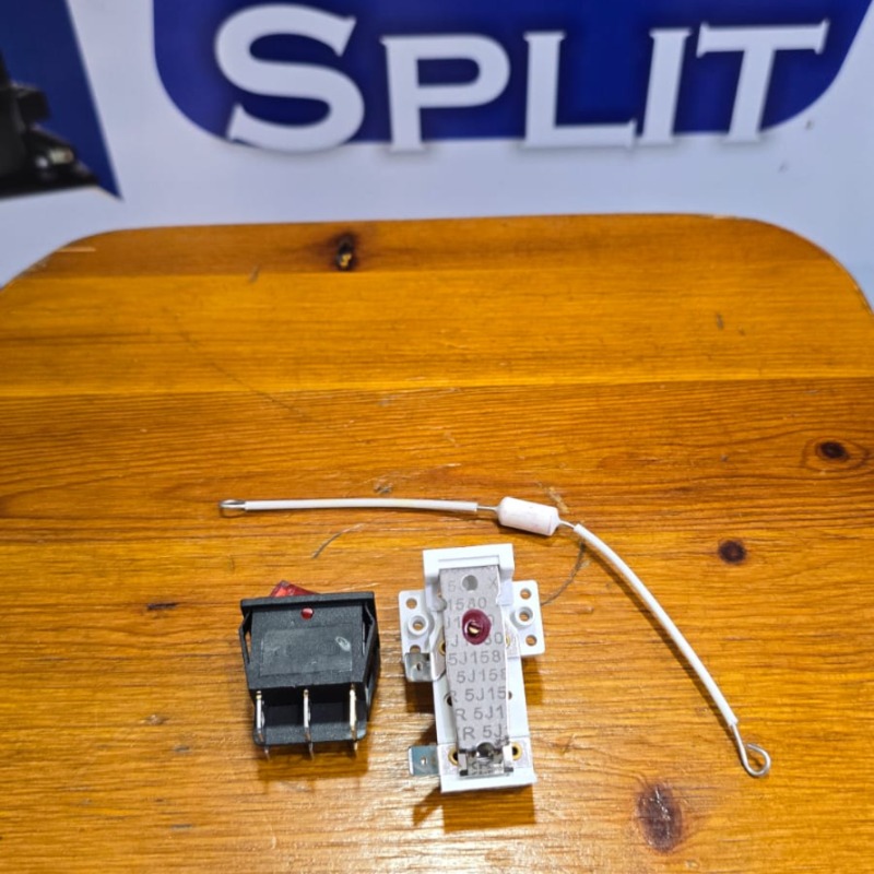 Kit Reparación Calefactores Interruptor Doble + Termostato + Fusible Térmico